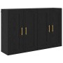 Gabinetes montados en la pared 2 pcs Roble Negro