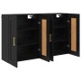 Gabinetes montados en la pared 2 pcs Roble Negro
