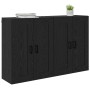 Gabinetes montados en la pared 2 pcs Roble Negro