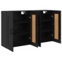 Gabinetes montados en la pared 2 pcs Roble Negro