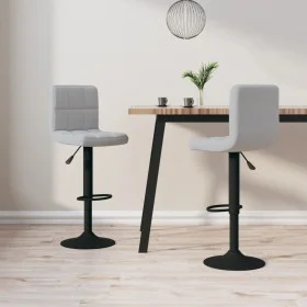 Light gray velvet kitchen stools, set of 2 units. by vidaXL, Kitchen stools - Ref: Foro24-334305, Price: 109,90 €, Discount: %
