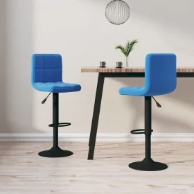 Küchenhocker 2 Einheiten aus blauem Samt von vidaXL, Küchenhocker - Ref: Foro24-334309, Preis: 121,30 €, Rabatt: %