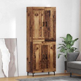 Aparador alto 2 pcs Madera envejecida Madera de ingeniería en Aparadores | Comprar online en Foro24