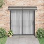 Marquesina de puerta PC negro 240x75 cm