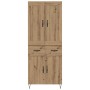 Alacena Roble artesanal 69,5 x 34 x 180 cm Madera contrachapada