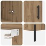 Alacena Roble artesanal 69,5 x 34 x 180 cm Madera contrachapada