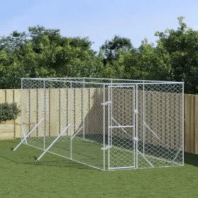 Zwinger für den Außenbereich Stahl verzinkt silber 2x6x2 m von vidaXL, Hundehütten und Zäune - Ref: Foro24-3190452, Preis: 25...