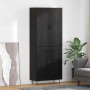 Alacena 2 pcs Roble Negro Madera contrachapada