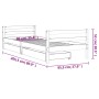 Children's bed frame with white pine wood drawers 90x200 cm by vidaXL, Cribs and beds for children - Ref: Foro24-834439, Pric...