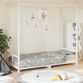 Estructura de cama para niños madera de pino blanco 80x200 cm