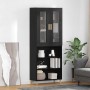 Alacena 2 pcs Roble Negro Madera contrachapada