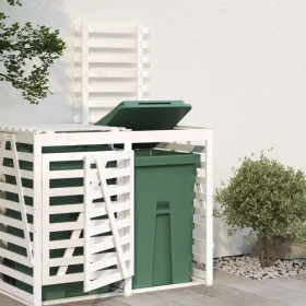 Extension for white pine wood garbage can shed by vidaXL, Waste container supports - Ref: Foro24-825108, Price: 129,47 €, Dis...