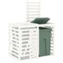 Extension for white pine wood garbage can shed by vidaXL, Waste container supports - Ref: Foro24-825108, Price: 129,47 €, Dis...