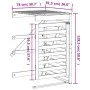 Extension for white pine wood garbage can shed by vidaXL, Waste container supports - Ref: Foro24-825108, Price: 129,47 €, Dis...