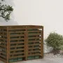 Honey brown pine wood trash can shed extension by vidaXL, Waste container supports - Ref: Foro24-825110, Price: 119,58 €, Dis...