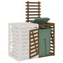 Honey brown pine wood trash can shed extension by vidaXL, Waste container supports - Ref: Foro24-825110, Price: 121,02 €, Dis...