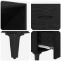 Vitrina con cajón 2 pcs Roble Negro Madera contrachapada
