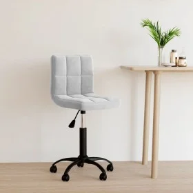 Light Gray Velvet Swivel Office Chair by vidaXL, Office chairs - Ref: Foro24-334356, Price: 82,18 €, Discount: %