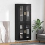 Alacena 2 pcs Roble Negro Madera contrachapada