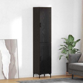 Alacena 2 pcs Roble Negro Madera contrachapada