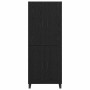 Vitrina 2 pcs Roble Negro Madera contrachapada