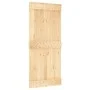 Schiebetür mit Beschlägen aus massivem Kiefernholz, 90 x 210 cm von vidaXL, Türen - Ref: Foro24-3202989, Preis: 169,82 €, Rab...
