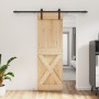 Schiebetür mit Beschlägen aus massivem Kiefernholz, 70 x 210 cm von vidaXL, Türen - Ref: Foro24-3202998, Preis: 158,49 €, Rab...