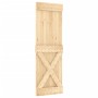 Schiebetür mit Beschlägen aus massivem Kiefernholz, 70 x 210 cm von vidaXL, Türen - Ref: Foro24-3202998, Preis: 158,49 €, Rab...