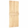 Schiebetür mit Beschlägen aus massivem Kiefernholz 85x210 cm von vidaXL, Türen - Ref: Foro24-3203000, Preis: 180,92 €, Rabatt: %