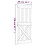Schiebetür mit Beschlägen aus massivem Kiefernholz 85x210 cm von vidaXL, Türen - Ref: Foro24-3203000, Preis: 177,49 €, Rabatt: %