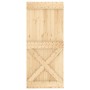 Schiebetür mit Beschlägen aus massivem Kiefernholz, 90 x 210 cm von vidaXL, Türen - Ref: Foro24-3203001, Preis: 191,80 €, Rab...