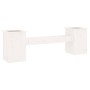 Banco con jardineras madera de pino blanco 184,5x39,5x56,5 cm de vidaXL, Bancos de jardín - Ref: Foro24-825171, Precio: 159,9...