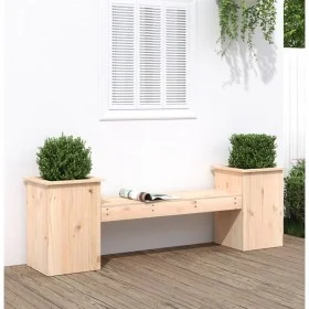 Bench with planters solid pine wood 184.5x39.5x56.5 cm by vidaXL, garden benches - Ref: Foro24-825170, Price: 110,29 €, Disco...
