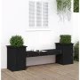 Banco con jardineras madera de pino negro 184,5x39,5x56,5 cm de vidaXL, Bancos de jardín - Ref: Foro24-825174, Precio: 154,43...