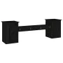 Banco con jardineras madera de pino negro 184,5x39,5x56,5 cm de vidaXL, Bancos de jardín - Ref: Foro24-825174, Precio: 154,43...