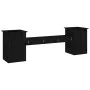 Banco con jardineras madera de pino negro 184,5x39,5x56,5 cm de vidaXL, Bancos de jardín - Ref: Foro24-825174, Precio: 154,43...