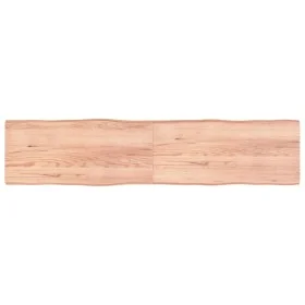 Treated wood table top with natural brown edge 220x50x(2-4)cm by vidaXL, Table tops - Ref: Foro24-363988, Price: 101,17 €, Di...