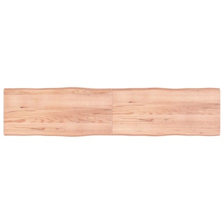 Treated wood table top with natural brown edge 220x50x(2-4)cm by vidaXL, Table tops - Ref: Foro24-363988, Price: 101,17 €, Di...