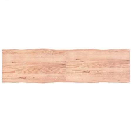 Treated wood table top with natural brown edge 220x60x(2-4)cm by vidaXL, Table tops - Ref: Foro24-363990, Price: 117,58 €, Di...