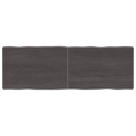 Tablero mesa madera tratada borde vivo marrón 120x40x(2-4) cm