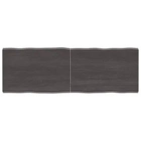 Treated wood table board with live edge, brown, 120x40x(2-4) cm. by vidaXL, Table tops - Ref: Foro24-364022, Price: 49,21 €, ...