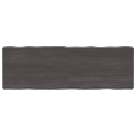 Treated wood table top brown live edge 120x40x(2-6) cm by vidaXL, Table tops - Ref: Foro24-364023, Price: 60,15 €, Discount: %