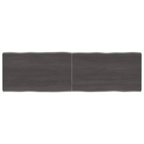 Tablero mesa madera tratada borde vivo marrón 140x40x(2-4) cm