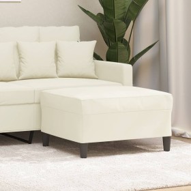 Reposapiés de terciopelo crema 70x55x41 cm en Otomanas | Comprar online en Foro24