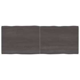 Tablero mesa madera tratada borde vivo marrón 160x60x(2-4) cm