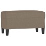 Banco de tela gris taupe 70x35x41 cm