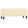 Banco de tela color crema 100x35x41 cm