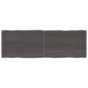 Tablero mesa madera tratada borde vivo marrón 180x60x(2-4) cm