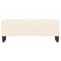 Banco de terciopelo color crema 100x35x41 cm