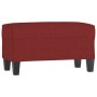 Banco de tela rojo vino tinto 70x35x41 cm en Bancos | Comprar online en Foro24